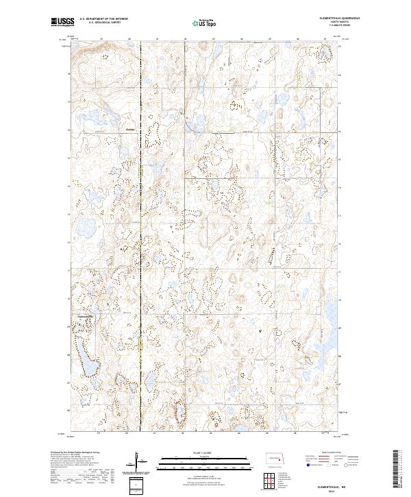 US Topo 7.5-minute map for Clementsville ND