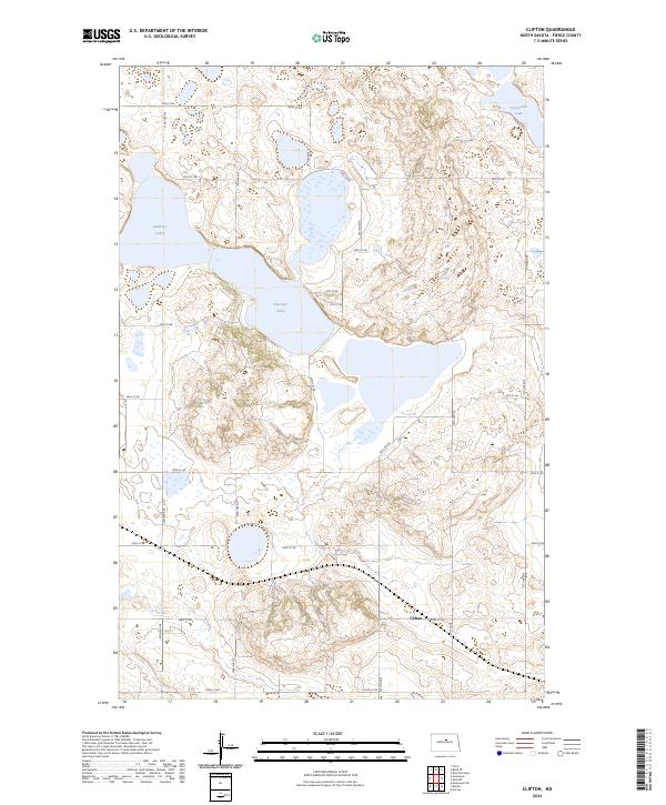 US Topo 7.5-minute map for Clifton ND