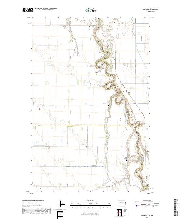 US Topo 7.5-minute map for Climax NW NDMN