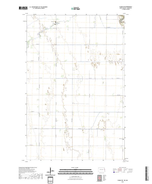 US Topo 7.5-minute map for Climax SW NDMN