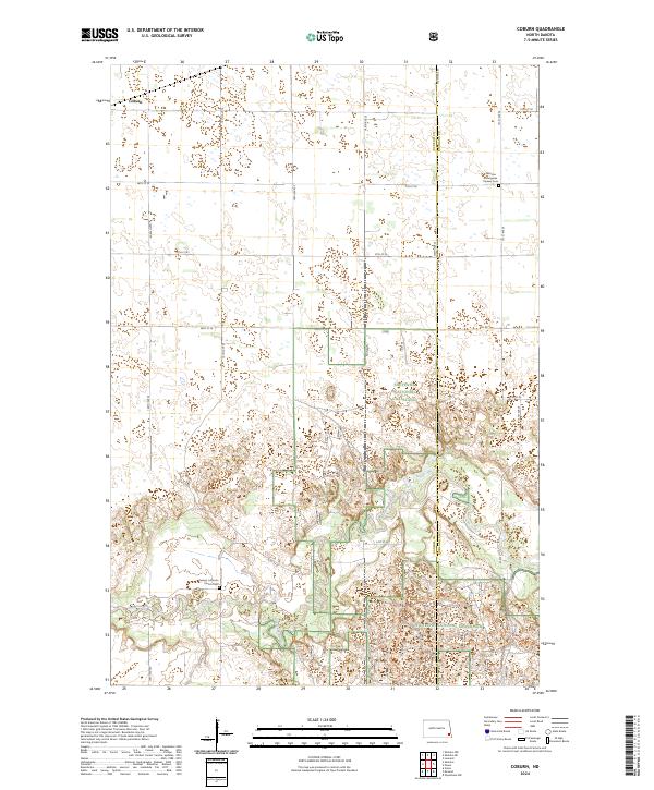 US Topo 7.5-minute map for Coburn ND