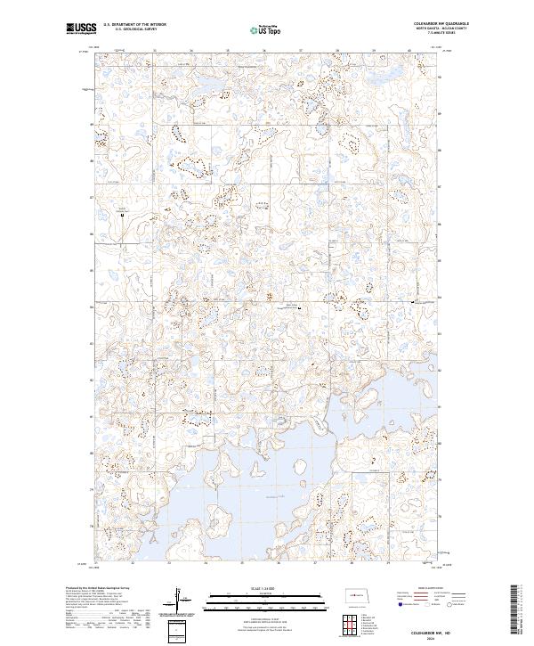 US Topo 7.5-minute map for Coleharbor NW ND