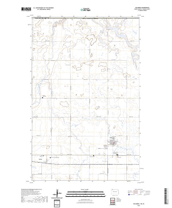 US Topo 7.5-minute map for Columbus NDSK