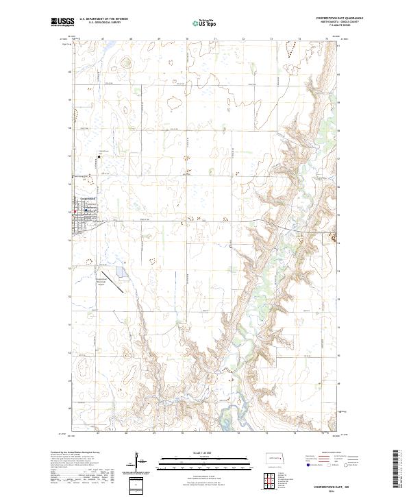 US Topo 7.5-minute map for Cooperstown East ND