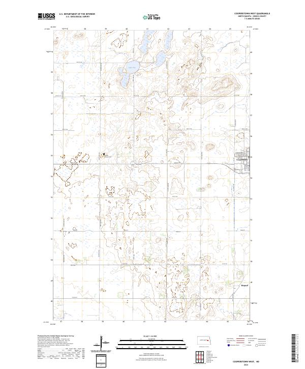 US Topo 7.5-minute map for Cooperstown West ND