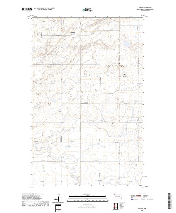 US Topo 7.5-minute map for Corinth ND