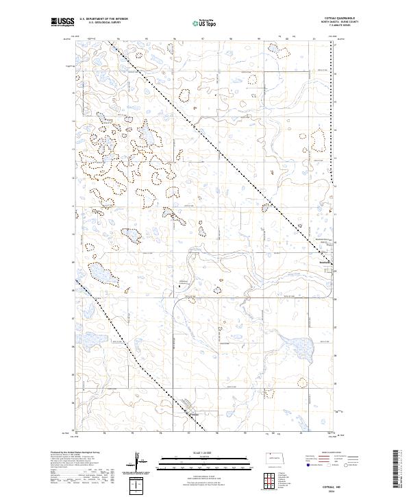 US Topo 7.5-minute map for Coteau ND
