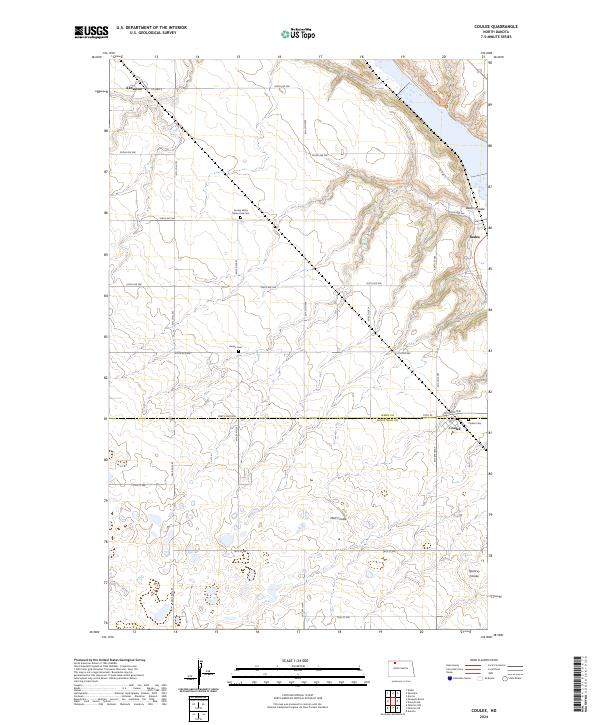 US Topo 7.5-minute map for Coulee ND