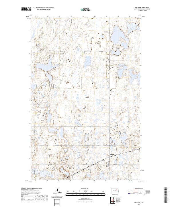 US Topo 7.5-minute map for Crary NW ND