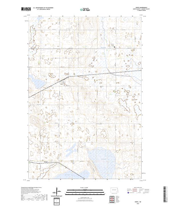 US Topo 7.5-minute map for Crete ND
