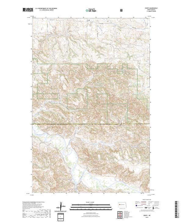 US Topo 7.5-minute map for Croff ND