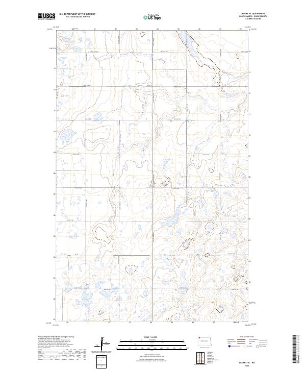 US Topo 7.5-minute map for Crosby SE ND