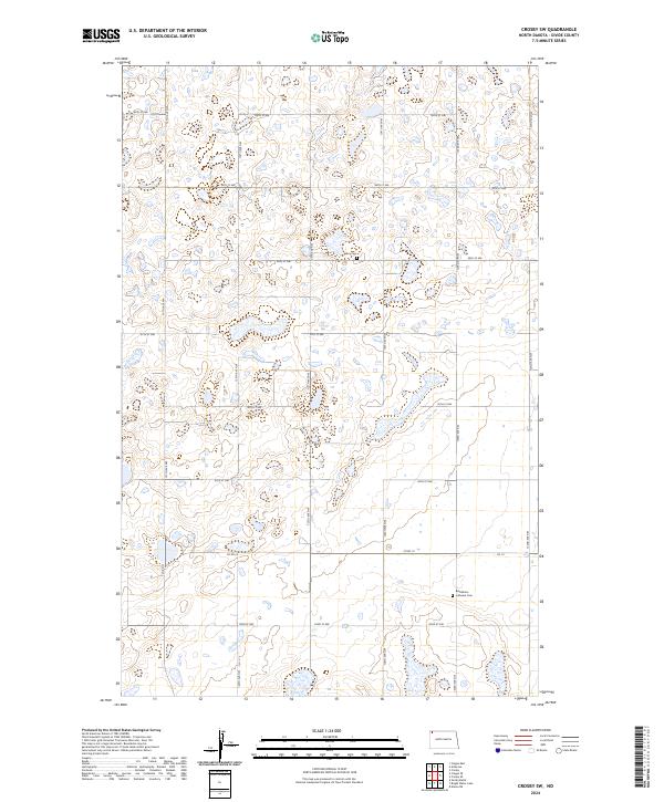 US Topo 7.5-minute map for Crosby SW ND