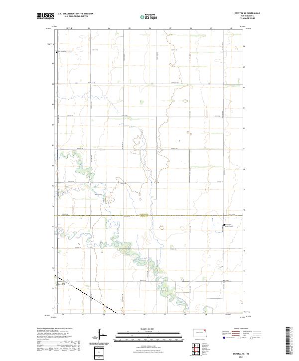 US Topo 7.5-minute map for Crystal SE ND