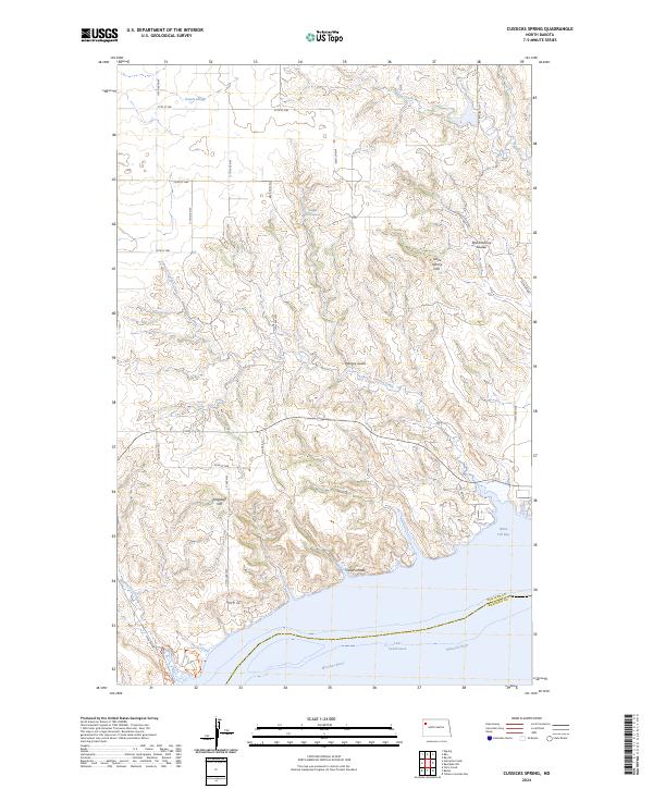 US Topo 7.5-minute map for Cussicks Spring ND