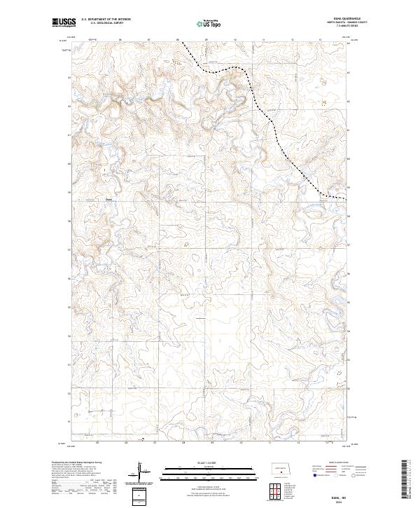US Topo 7.5-minute map for Dana ND