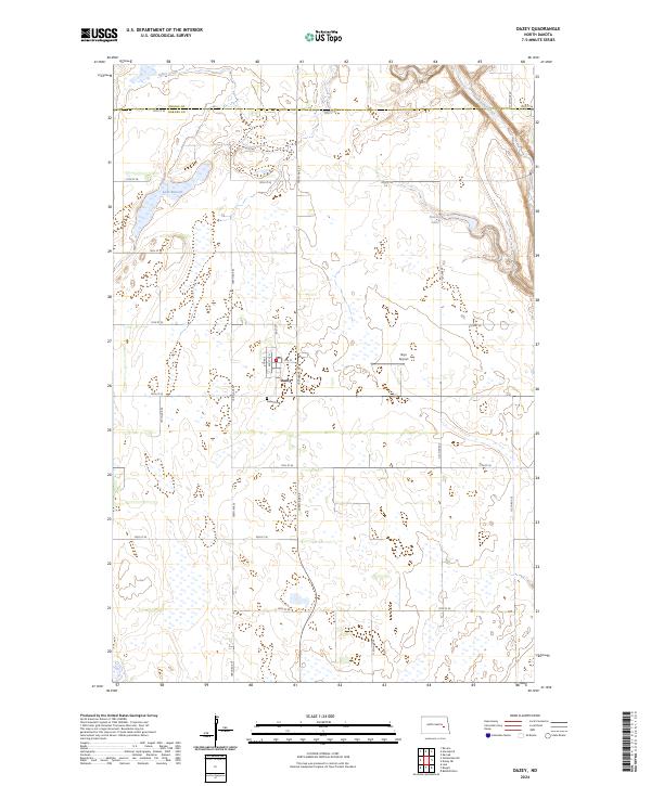 US Topo 7.5-minute map for Dazey ND