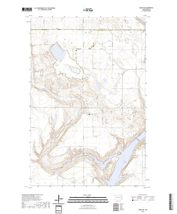 US Topo 7.5-minute map for Dazey NE ND