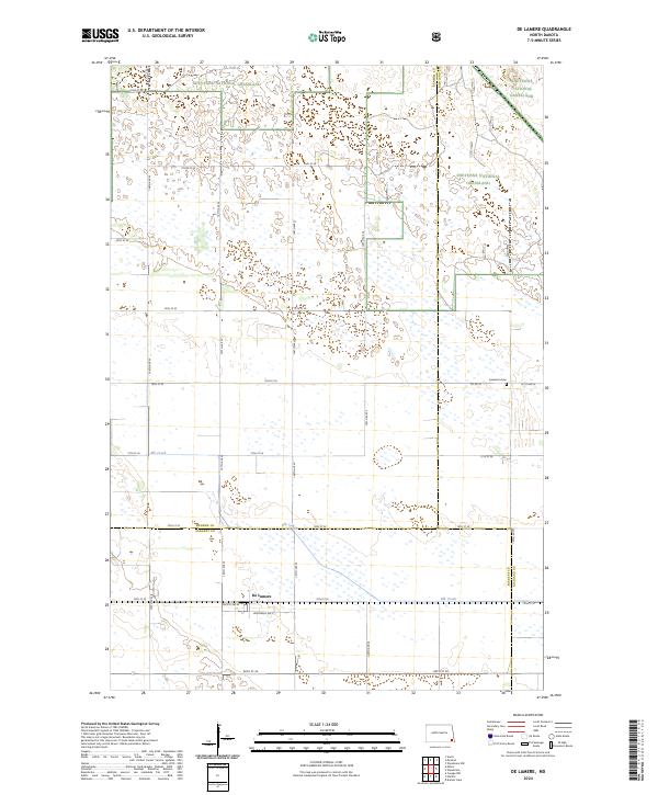 US Topo 7.5-minute map for De Lamere ND
