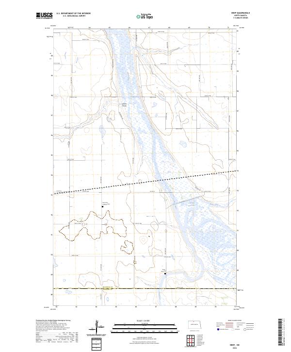 US Topo 7.5-minute map for Deep ND