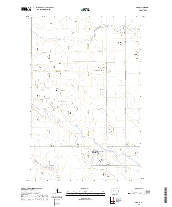 US Topo 7.5-minute map for Deering ND