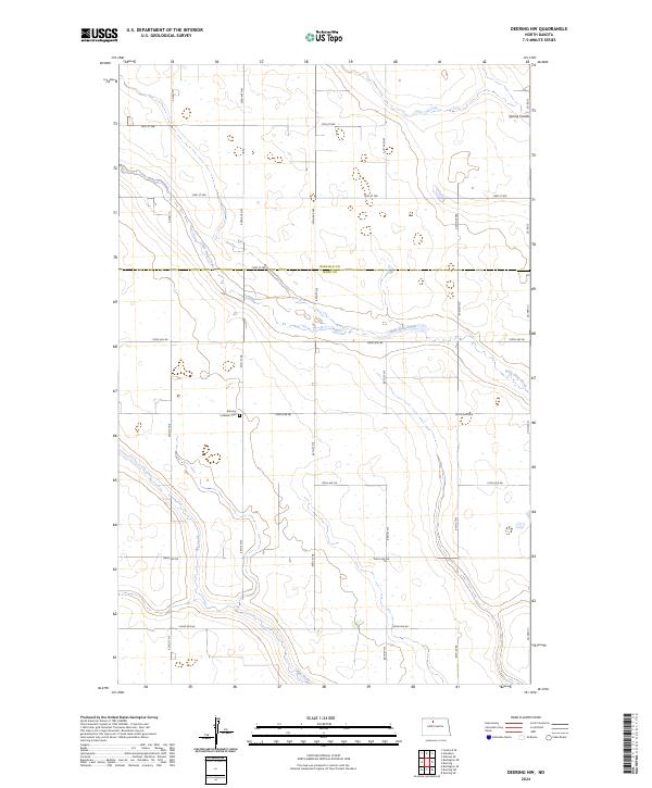 US Topo 7.5-minute map for Deering NW ND