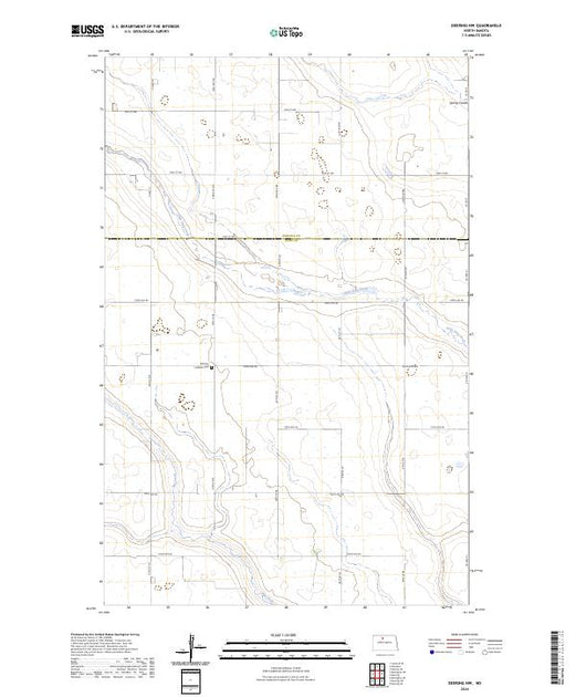 US Topo 7.5-minute map for Deering NW ND – American Map Store