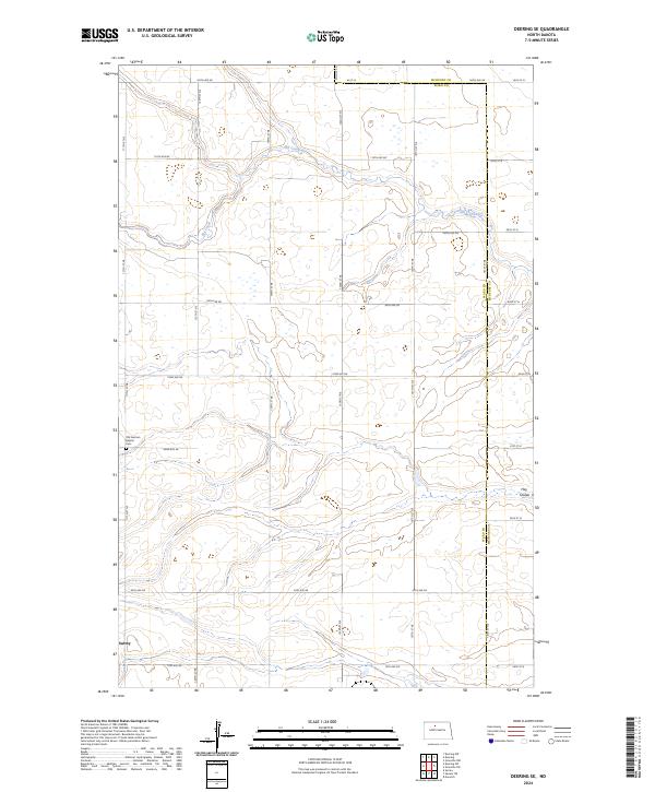 US Topo 7.5-minute map for Deering SE ND