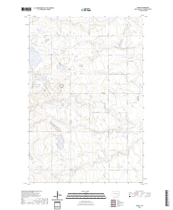US Topo 7.5-minute map for Deisem ND