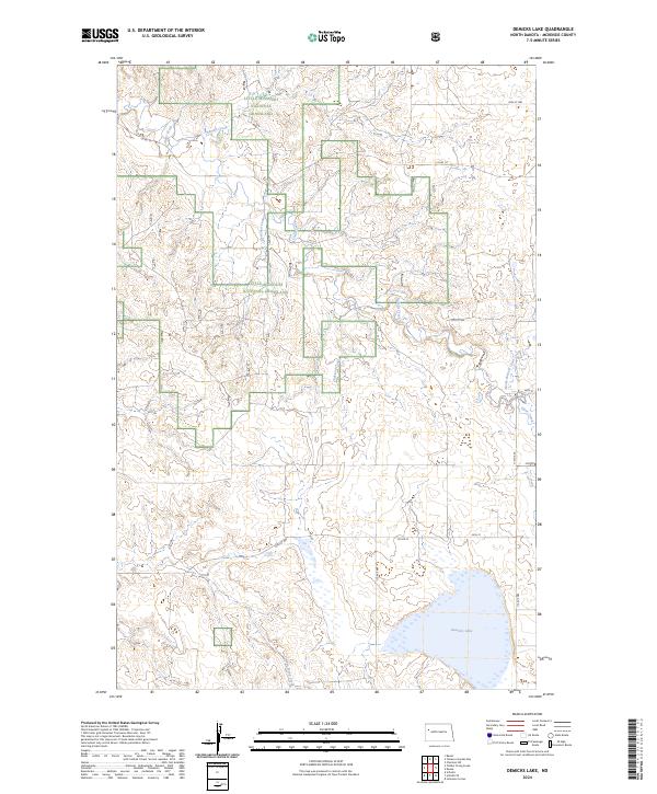 US Topo 7.5-minute map for Demicks Lake ND