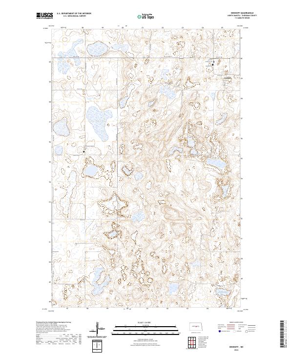 US Topo 7.5-minute map for Denhoff ND