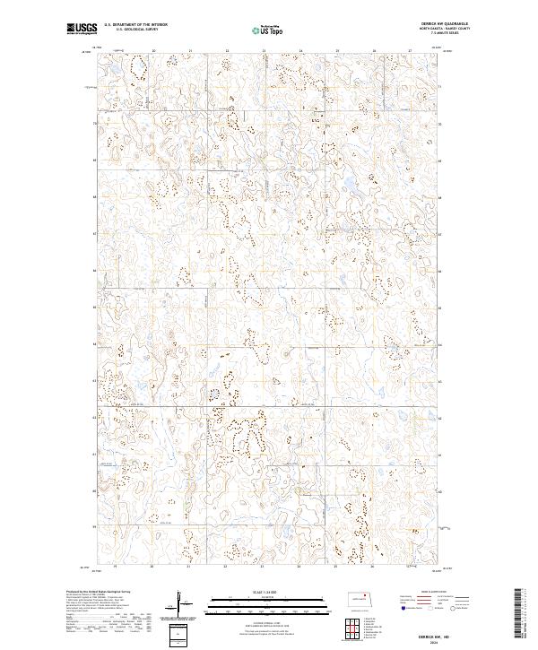 US Topo 7.5-minute map for Derrick NW ND
