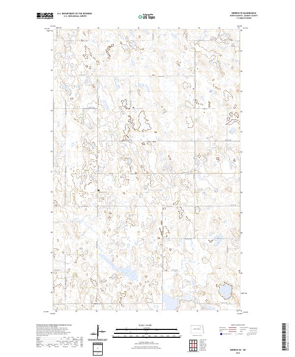 US Topo 7.5-minute map for Derrick SE ND