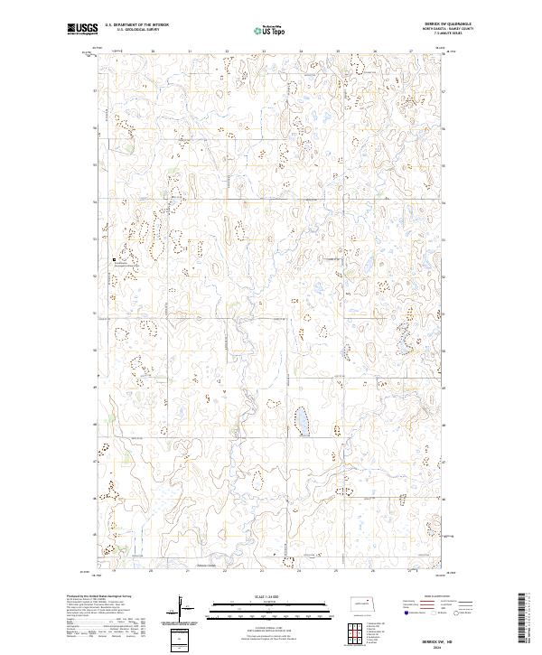 US Topo 7.5-minute map for Derrick SW ND