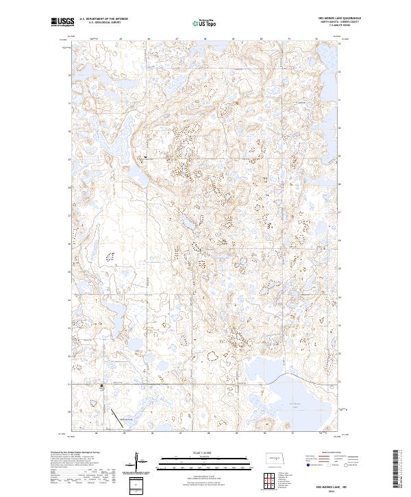 US Topo 7.5-minute map for Des Moines Lake ND