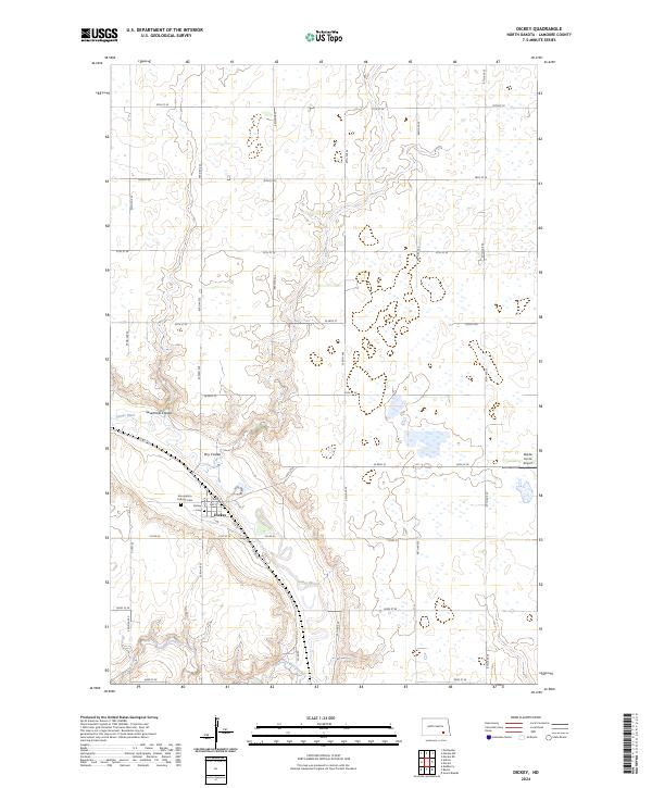 US Topo 7.5-minute map for Dickey ND
