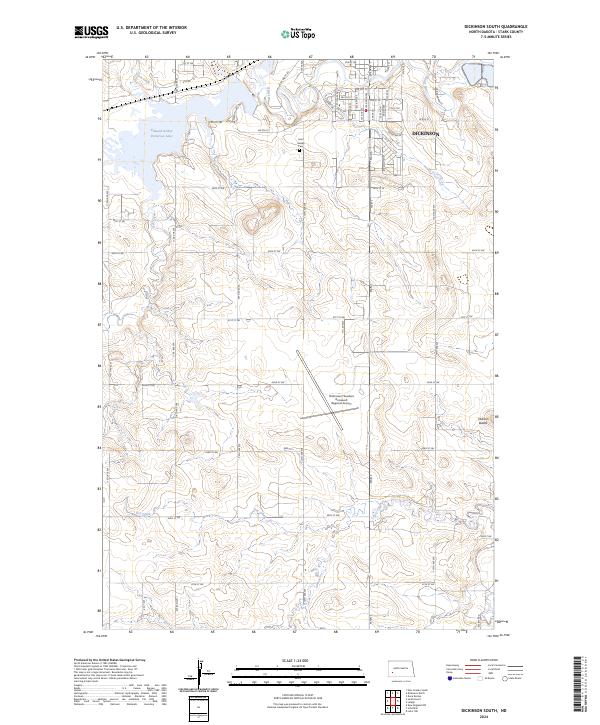 US Topo 7.5-minute map for Dickinson South ND