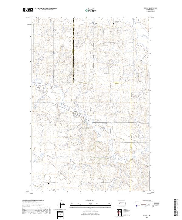 US Topo 7.5-minute map for Dodge ND