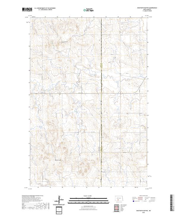 US Topo 7.5-minute map for Dogtooth Buttes ND