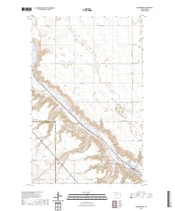 US Topo 7.5-minute map for Donnybrook ND