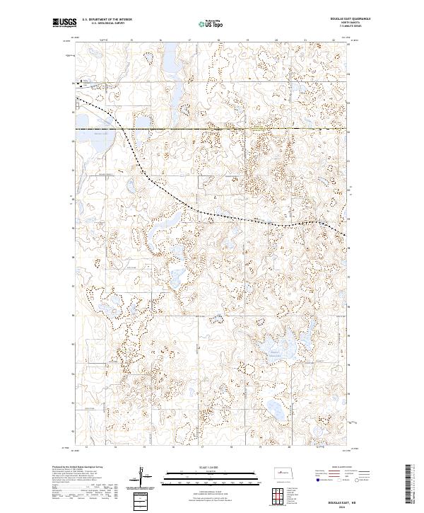 US Topo 7.5-minute map for Douglas East ND