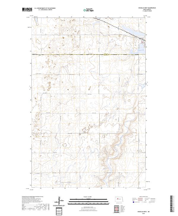 US Topo 7.5-minute map for Douglas West ND