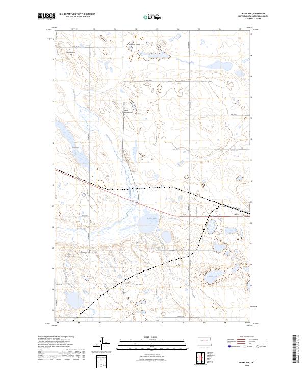 US Topo 7.5-minute map for Drake NW ND