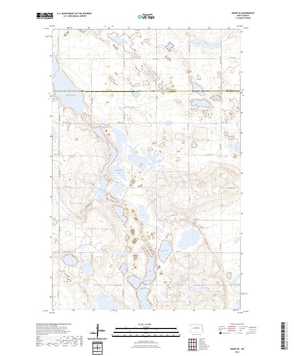 US Topo 7.5-minute map for Drake SE ND