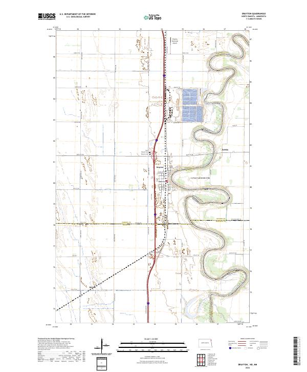 US Topo 7.5-minute map for Drayton NDMN