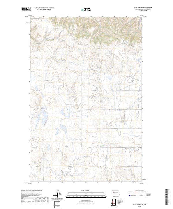 US Topo 7.5-minute map for Dunn Center NE ND
