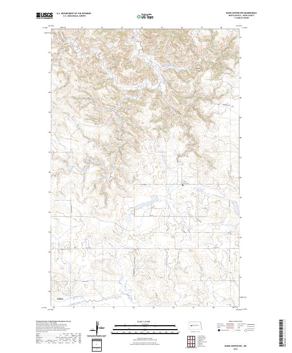 US Topo 7.5-minute map for Dunn Center NW ND