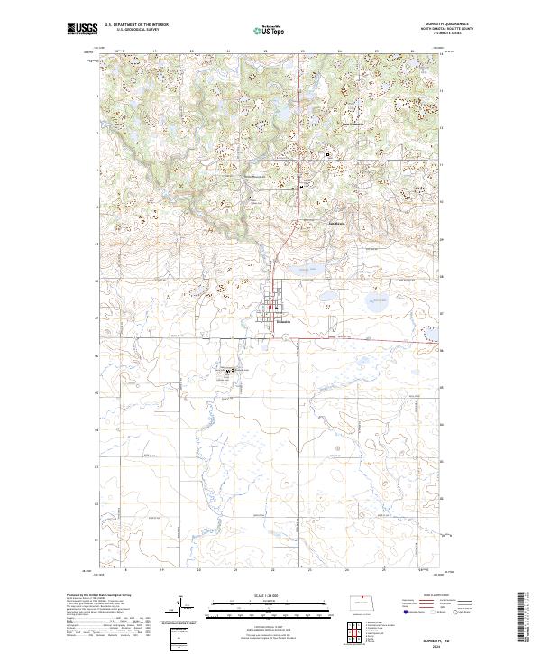 US Topo 7.5-minute map for Dunseith ND