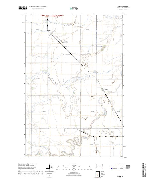 US Topo 7.5-minute map for Durbin ND