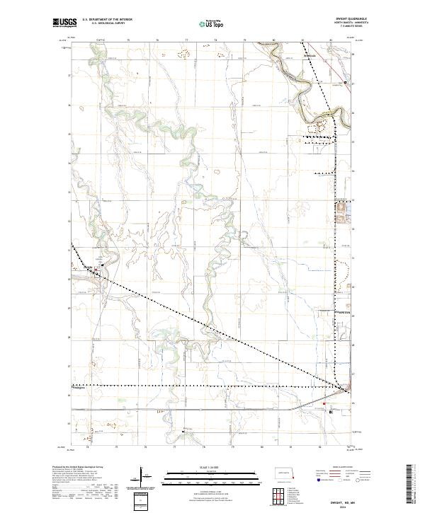 US Topo 7.5-minute map for Dwight NDMN